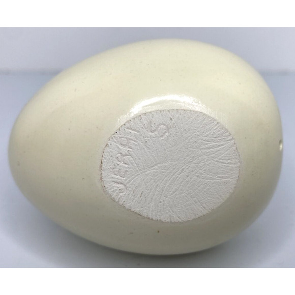 Vintage Unique Ceramic White Egg with 3D Flower Applique & Birds SKU PB188-4 - Picture 4 of 4